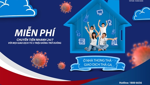 Miễn phí chuyển tiền nhanh 24/7 trên Internet Banking & Mobile Banking – “Ở nhà thong thả - Giao dịch thả ga”